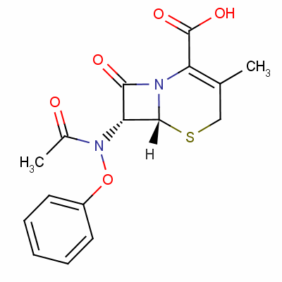 (6R-反式)-7-(乙?；窖趸被?-3-甲基-8-氧代-5-硫雜-1-氮雜雙環(huán)[4.2.0]-2-辛烯-2-羧酸結(jié)構(gòu)式_57320-90-8結(jié)構(gòu)式