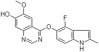 4-(4-Fluoro-2-methyl-1h-indol-5-yloxy)-6-methoxyquinazolin-7-ol Structure,574745-76-9Structure