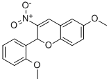 2H-1-benzopyran,6-methoxy-2-(2-methoxyphenyl)-3-nitro- Structure,57543-98-3Structure