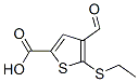 Thiophene-2-carboxylic acid,5-ethylthio-4-formyl- Structure,57555-46-1Structure