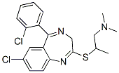 1-Propanamine,2-7-chloro-5-(2-chlorophenyl)-3h-1,4-benzodiazepin-2-ylthio-n,n-dimethyl- Structure,57616-63-4Structure