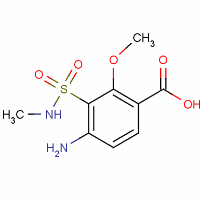 4-Amino-5-methylaminosulphonyl-o-anisic acid Structure,57734-46-0Structure