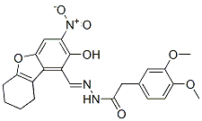 Benzeneacetic acid,3,4-dimethoxy-,[(6,7,8,9-tetrahydro-2-hydroxy-3-nitro-1-dibenzofuranyl)methylene]hydrazide (9ci) Structure,577700-12-0Structure