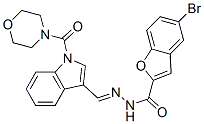 2-Benzofurancarboxylicacid,5-bromo-,[[1-(4-morpholinylcarbonyl)-1h-indol-3-yl ]methylene]hydrazide(9ci) Structure,577963-21-4Structure