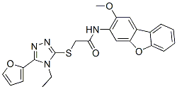 (9ci)-2-[[4-乙基-5-(2-呋喃)-4H-1,2,4-噻唑-3-基]硫代]-n-(2-甲氧基-3-二苯并呋喃)-乙酰胺結(jié)構(gòu)式_577981-45-4結(jié)構(gòu)式