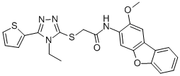 (9ci)-2-[[4-乙基-5-(2-噻吩)-4H-1,2,4-噻唑-3-基]硫代]-n-(2-甲氧基-3-二苯并呋喃)-乙酰胺結(jié)構(gòu)式_577986-57-3結(jié)構(gòu)式