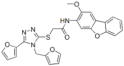 (9ci)-2-[[5-(2-呋喃)-4-(2-呋喃甲基)-4H-1,2,4-噻唑-3-基]硫代]-n-(2-甲氧基-3-二苯并呋喃)-乙酰胺結(jié)構(gòu)式_578000-28-9結(jié)構(gòu)式