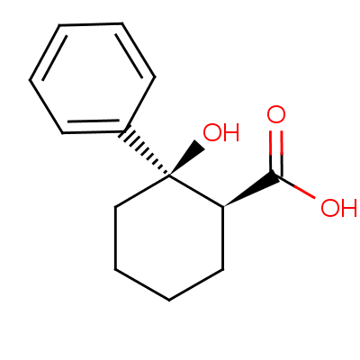 2-Hydroxy-2-phenyl- cyclohexanecarboxylic acid Structure,57808-63-6Structure