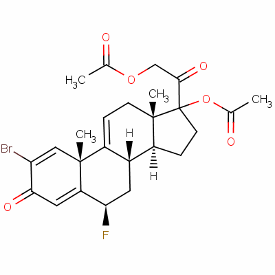 2-Bromo-6beta-fluoro-17,21-dihydroxypregna-1,4,9(11)-triene-3,20-dione 17,21-di(acetate) Structure,57808-78-3Structure