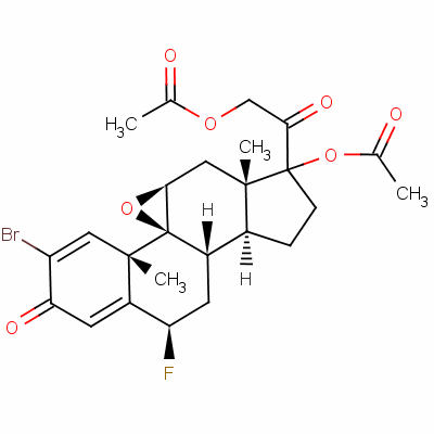 2-Bromo-9beta,11beta-epoxy-6beta-fluoro-17,21-dihydroxypregna-1,4-diene-3,20-dione 17,21-di(acetate) Structure,57808-79-4Structure