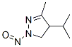 1H-pyrazole,4,5-dihydro-3-methyl-4-(1-methylethyl)-1-nitroso- Structure,57832-59-4Structure