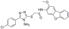 (9ci)-2-[[4-氨基-5-(4-氯苯基)-4H-1,2,4-噻唑-3-基]硫代]-n-(2-甲氧基-3-二苯并呋喃)-乙酰胺結(jié)構(gòu)式_578699-92-0結(jié)構(gòu)式