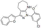 (9ci)-3-(2-苯并呋喃)-1-(5-氯-2-甲氧基苯基)-1,4,5,6,7,8-六氫-吡唑并[3,4-b]氮雜卓結(jié)構(gòu)式_578705-16-5結(jié)構(gòu)式