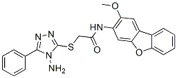 (9ci)-2-[(4-氨基-5-苯基-4H-1,2,4-噻唑-3-基)硫代]-n-(2-甲氧基-3-二苯并呋喃)-乙酰胺結(jié)構(gòu)式_578745-02-5結(jié)構(gòu)式