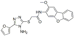 (9ci)-2-[[4-氨基-5-(2-呋喃)-4H-1,2,4-噻唑-3-基]硫代]-n-(2-甲氧基-3-二苯并呋喃)-乙酰胺結(jié)構(gòu)式_578747-30-5結(jié)構(gòu)式