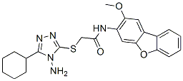 (9ci)-2-[(4-氨基-5-環(huán)己基-4H-1,2,4-噻唑-3-基)硫代]-n-(2-甲氧基-3-二苯并呋喃)-乙酰胺結(jié)構(gòu)式_578758-47-1結(jié)構(gòu)式