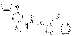 (9ci)-n-(2-甲氧基-3-二苯并呋喃)-2-[[4-(2-丙烯基)-5-吡嗪-4H-1,2,4-噻唑-3-基]硫代]-乙酰胺結(jié)構(gòu)式_578759-77-0結(jié)構(gòu)式