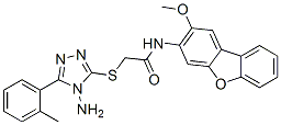 (9ci)-2-[[4-氨基-5-(2-甲基苯基)-4H-1,2,4-噻唑-3-基]硫代]-n-(2-甲氧基-3-二苯并呋喃)-乙酰胺結構式_578762-73-9結構式