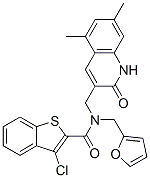 (9ci)-3-氯-n-[(1,2-二氫-5,7-二甲基-2-氧代-3-喹啉)甲基]-n-(2-呋喃甲基)-苯并[b]噻吩-2-羧酰胺結(jié)構(gòu)式_579454-05-0結(jié)構(gòu)式