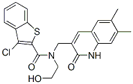 (9ci)-3-氯-n-[(1,2-二氫-6,7-二甲基-2-氧代-3-喹啉)甲基]-n-(2-羥基乙基)-苯并[b]噻吩-2-羧酰胺結(jié)構(gòu)式_579455-48-4結(jié)構(gòu)式