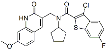 (9ci)-3-氯-n-環(huán)戊基-n-[(1,2-二氫-7-甲氧基-2-氧代-3-喹啉)甲基]-6-氟-苯并[b]噻吩-2-羧酰胺結(jié)構(gòu)式_579456-43-2結(jié)構(gòu)式