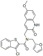 (9ci)-3-氯-n-[(1,2-二氫-6-甲氧基-2-氧代-3-喹啉)甲基]-n-(2-呋喃甲基)-苯并[b]噻吩-2-羧酰胺結(jié)構(gòu)式_579457-51-5結(jié)構(gòu)式