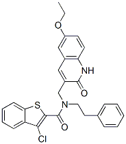 (9ci)-3-氯-n-[(6-乙氧基-1,2-二氫-2-氧代-3-喹啉)甲基]-n-(2-苯基乙基)-苯并[b]噻吩-2-羧酰胺結(jié)構(gòu)式_579459-25-9結(jié)構(gòu)式