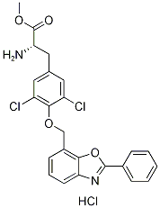 (S)-2-氨基-3-(3,5-二氯-4-((2-苯基苯并[d]噁唑-7-基)甲氧基)苯基)丙酸甲酯鹽酸鹽結(jié)構(gòu)式_579525-54-5結(jié)構(gòu)式