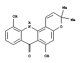 3,12-Dihydro-6,11-dihydroxy-3,3-dimethyl-7h-pyrano[2,3-c]acridin-7-one Structure,57959-88-3Structure
