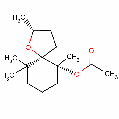 [2Alpha,5beta(r*)]-2,6,10,10-tetramethyl-1-oxaspiro[4.5]decan-6-yl acetate Structure,57967-73-4Structure