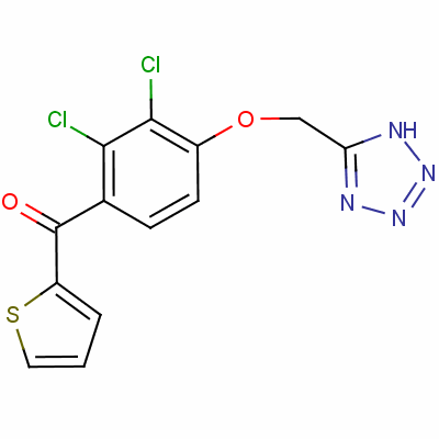 [2,3-Dichloro-4-(1h-tetrazol-5-ylmethoxy)phenyl ] 2-thienyl ketone Structure,58030-58-3Structure