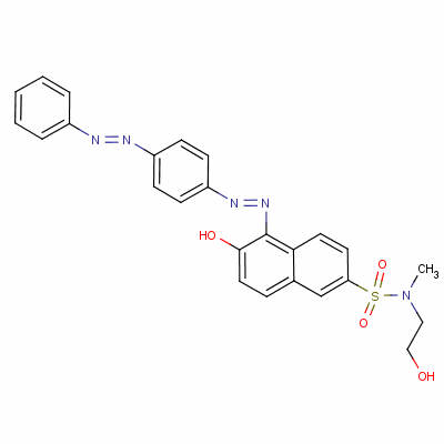 6-Hydroxy-n-(2-hydroxyethyl)-n-methyl-5-[[4-(phenylazo)phenyl ]azo]naphthalene-2-sulphonamide Structure,58104-55-5Structure