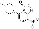 4-(4-甲基-1-哌嗪基)-7-硝基-2,1,3-苯并二唑 3-氧化物結(jié)構(gòu)式_58131-57-0結(jié)構(gòu)式