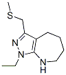 Pyrazolo[3,4-b]azepine,1-ethyl-1,4,5,6,7,8-hexahydro-3-[(methylthio)methyl ]-(9ci) Structure,583811-55-6Structure