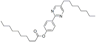 4-(5-辛基-2-嘧啶基)癸酸苯脂結構式_58415-94-4結構式