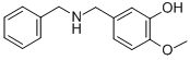 5-(Benzylaminomethyl)-2-methoxyphenol Structure,58451-94-8Structure