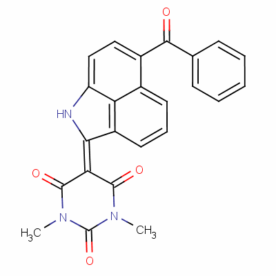 5-[6-Benzoylbenz[cd]indol-2(1h)-ylidene]-1,3-dimethyl-1h,3h,5h-pyrimidine-2,4,6-trione Structure,58470-73-8Structure