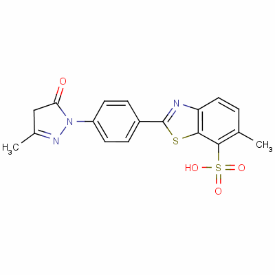 2-[4-(4,5-Dihydro-3-methyl-5-oxo-1h-pyrazol-1-yl)phenyl ]-6-methylbenzothiazole-7-sulphonic acid Structure,5855-99-2Structure