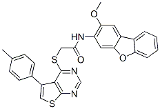 (9ci)-n-(2-甲氧基-3-二苯并呋喃)-2-[[5-(4-甲基苯基)噻吩并[2,3-d]嘧啶-4-基]硫代]-乙酰胺結(jié)構(gòu)式_585549-33-3結(jié)構(gòu)式