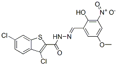 Benzo[b]thiophene-2-carboxylic acid,3,6-dichloro-,[(2-hydroxy-5-methoxy-3-nitrophenyl)methylene]hydrazide (9ci) Structure,585560-50-5Structure