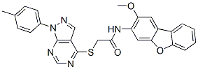 (9ci)-n-(2-甲氧基-3-二苯并呋喃)-2-[[1-(4-甲基苯基)-1H-吡唑并[3,4-d]嘧啶-4-基]硫代]-乙酰胺結構式_585562-55-6結構式