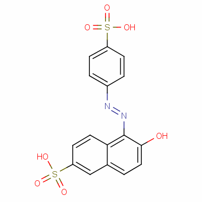 6-Hydroxy-5-[(4-sulphophenyl)azo]naphthalene-2-sulphonic acid Structure,5859-11-0Structure