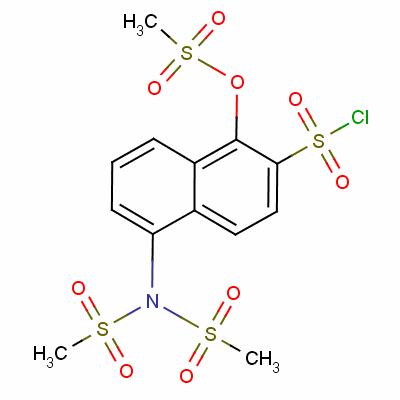 5-[Bis(methylsulphonyl)amino]-1-[(methylsulphonyl)oxy]naphthalene-2-sulphonyl chloride Structure,58596-05-7Structure