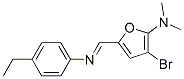 3-溴-5-[[(4-乙基苯基)亞氨基]甲基]-N,N-二甲基-2-呋喃胺結(jié)構(gòu)式_586339-32-4結(jié)構(gòu)式