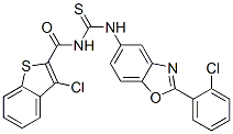 Benzo[b]thiophene-2-carboxamide,3-chloro-n-[[[2-(2-chlorophenyl)-5-benzoxazolyl ]amino]thioxomethyl ]-(9ci) Structure,586391-96-0Structure