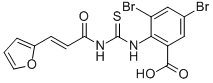 3,5-Dibromo-2-[[[[3-(2-furanyl)-1-oxo-2-propenyl ]amino]thioxomethyl ]amino]-benzoic acid Structure,586392-09-8Structure