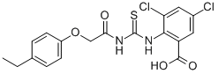 3,5-Dichloro-2-[[[[(4-ethylphenoxy)acetyl ]amino]thioxomethyl ]amino]-benzoic acid Structure,586392-83-8Structure