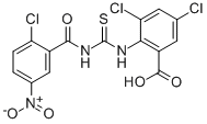 3,5-Dichloro-2-[[[(2-chloro-5-nitrobenzoyl)amino]thioxomethyl ]amino]-benzoic acid Structure,586392-92-9Structure