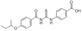 4-[[[[4-(1-Methylpropoxy)benzoyl ]amino]thioxomethyl ]amino]-benzoic acid Structure,586393-71-7Structure