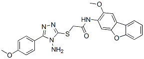 (9ci)-2-[[4-氨基-5-(4-甲氧基苯基)-4H-1,2,4-噻唑-3-基]硫代]-n-(2-甲氧基-3-二苯并呋喃)-乙酰胺結構式_587000-55-3結構式